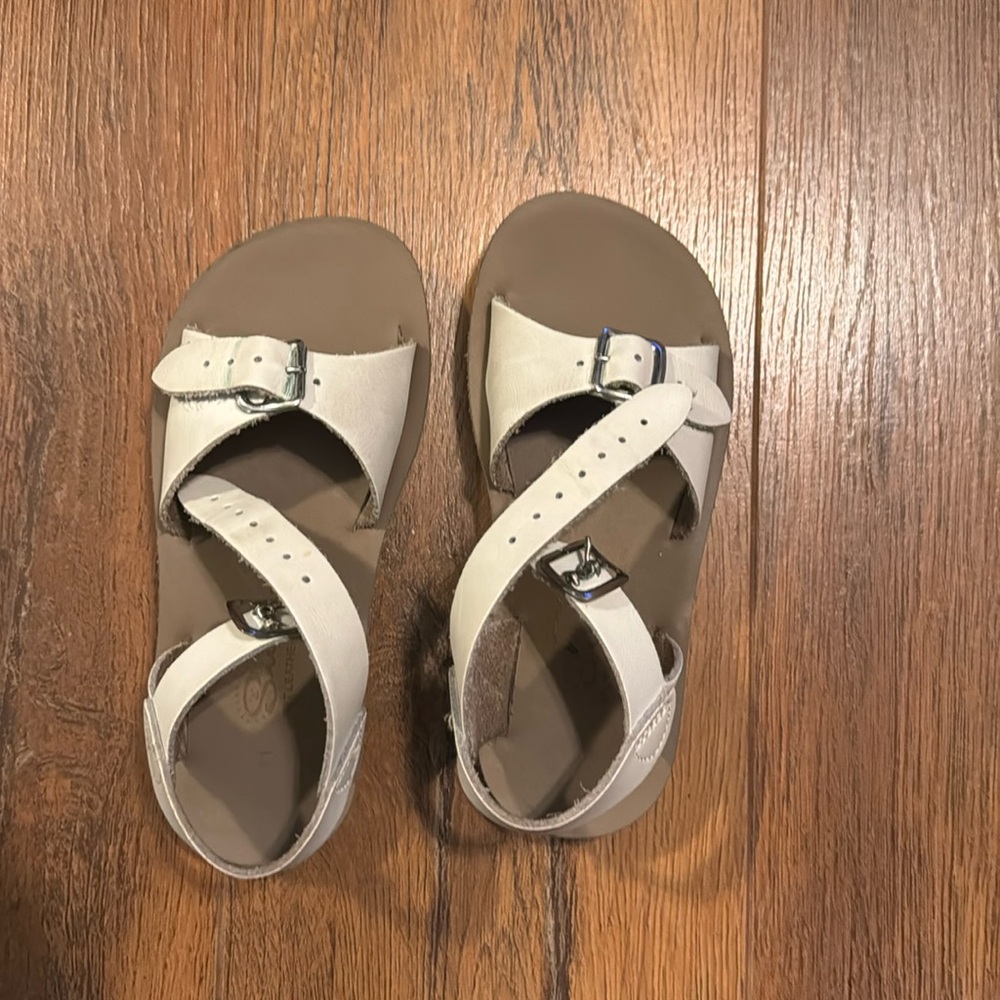Salt water sandals size 11. White